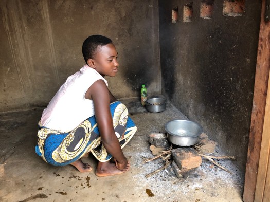 Cooking at the girls hostel in Kochilira